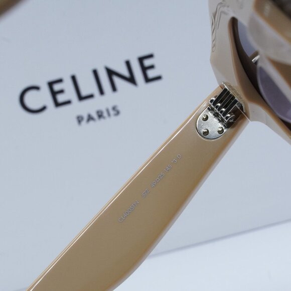 FINAL PRICE NEW CELINE CL4005FN 57Z BEIGE/SMOKE SUNGLASSES - Picture 7 of 10